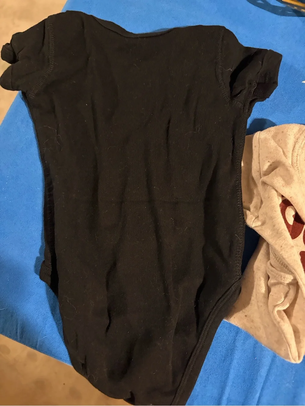 Graphic Baby Tee - Black & Cream Colors